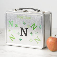 Lunch Box - Jumbled Letters in Green