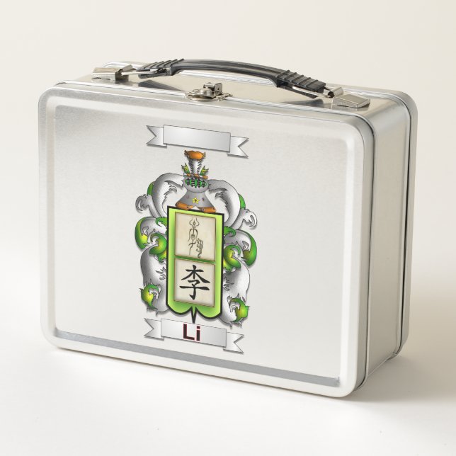 Lunch Box Li Familienname und Schild (Vorderseite)