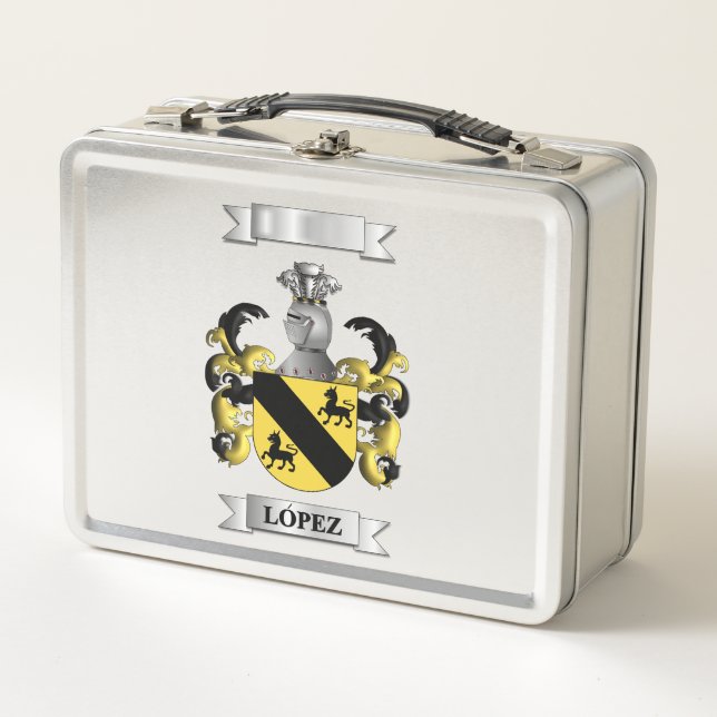 Lunch Box Lopez Nachname und Schild (Vorderseite)