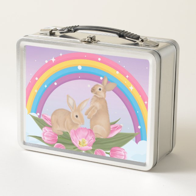 Lunch Box mit Regenbogen und Bundnies (Vorderseite)