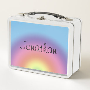 Lunch Box - Regenbogen mit Namen
