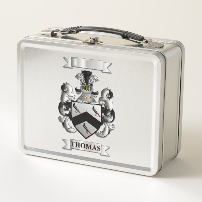Lunch Box Thomas Familienname und Schild (Vorderseite)