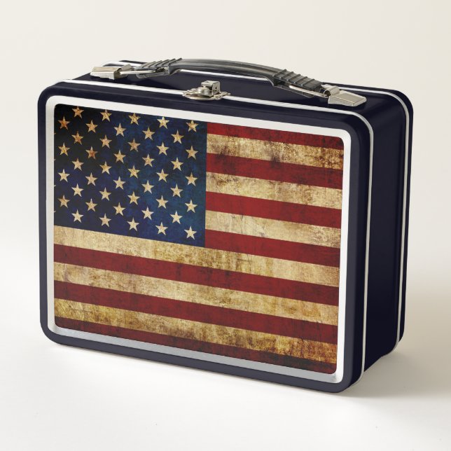 Lunch Box USA/gerundete Flagge (Vorderseite)