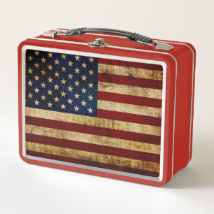 Lunch Box USA/gerundete Flagge