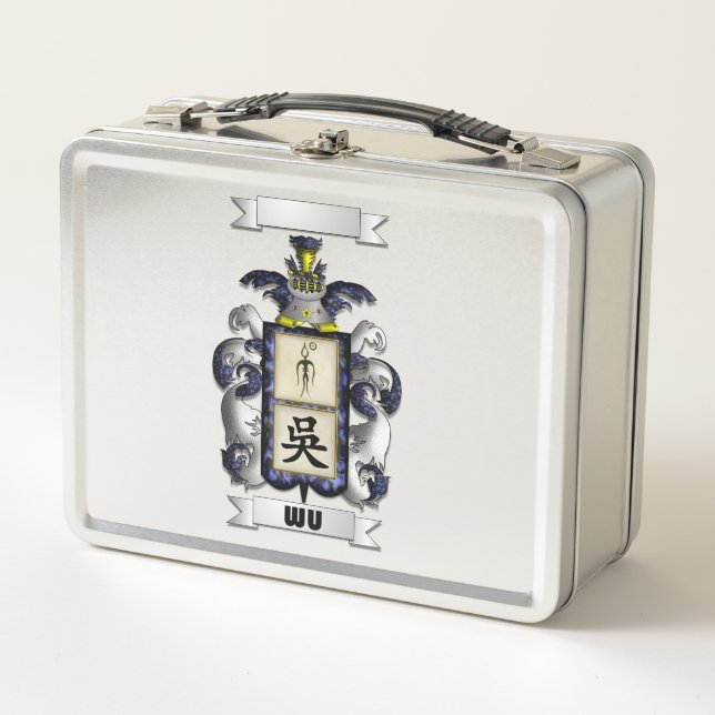 Lunch Box Wu Nachname und Schild (Vorderseite)