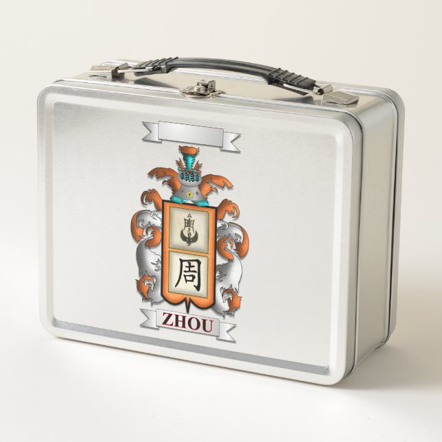 Lunch Box Zhou Nachname und Schild (Vorderseite)