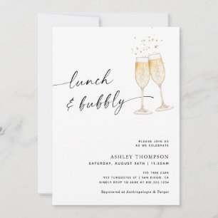 Lunch & Bubbly Brautparty, Champagner Braut Einladung
