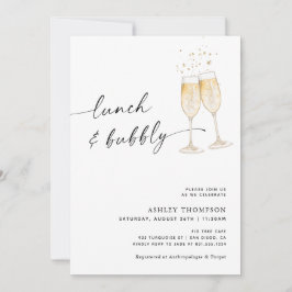 Lunch & Bubbly Bridal Shower, Champagne Bridal Einladung