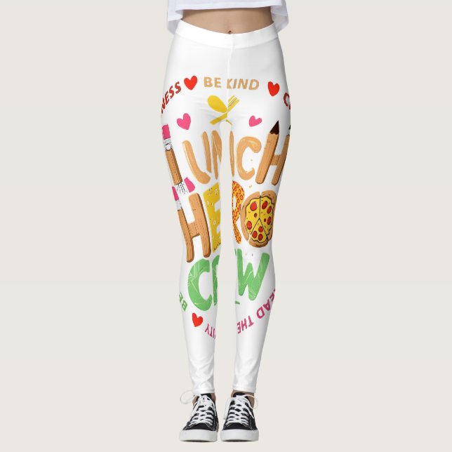 Lunch Hero Crew Shirt, Lady Cafeteria Squad Worker Leggings (Vorderseite)