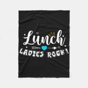 Lunch Ladies Rock Lunch Lady Squad Zurück zur Schu Fleecedecke