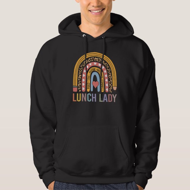 Lunch Lady 100th Day Of School Cafeteria Worker Ra Hoodie (Vorderseite)