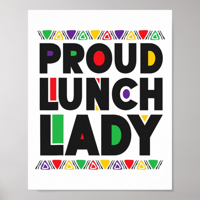 Lunch Lady African American Juneteenth Black Histo Poster (Vorne)