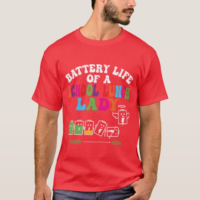 Lunch Lady Battery Cafeteria Food Preparation girl T-Shirt (Vorderseite)