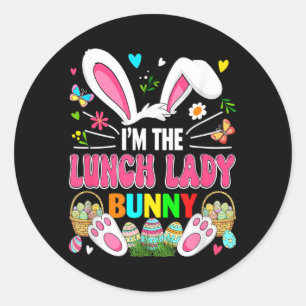 Lunch Lady Bunny Osterhasen Kostüm Jagd Runder Aufkleber