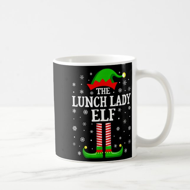 Lunch Lady Elf Funny Christmas Family Matching  Kaffeetasse (Rechts)