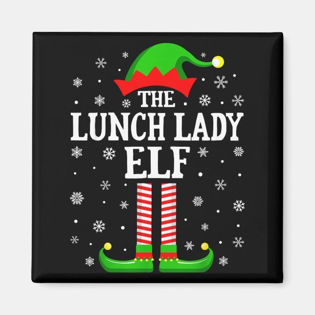 Lunch Lady Elf Funny Christmas Family Matching  Magnet (Vorne)