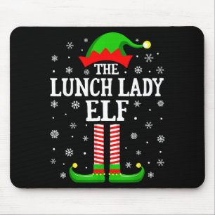 Lunch-Lady-Elf Lustiges Weihnachten Familie passen Mousepad