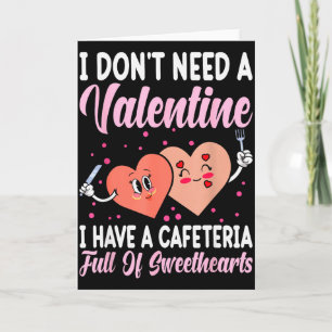 Lunch Lady Gift Co. Lustiger Valentinstag - Black Karte