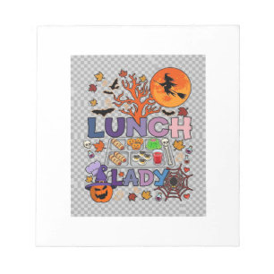 Lunch Lady Halloween Hexe Mond Kürbis_1 Notizblock
