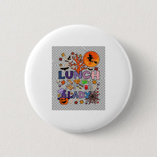 Lunch Lady Halloween Hexen Mond Kürbis_1 Button