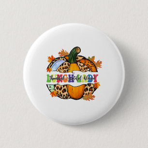 Lunch Lady Leopard Pumpkin Herbst Herbst Button