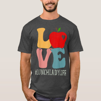Lunch Lady Liebe Apple Groovy Retro Niedlich zurüc T-Shirt