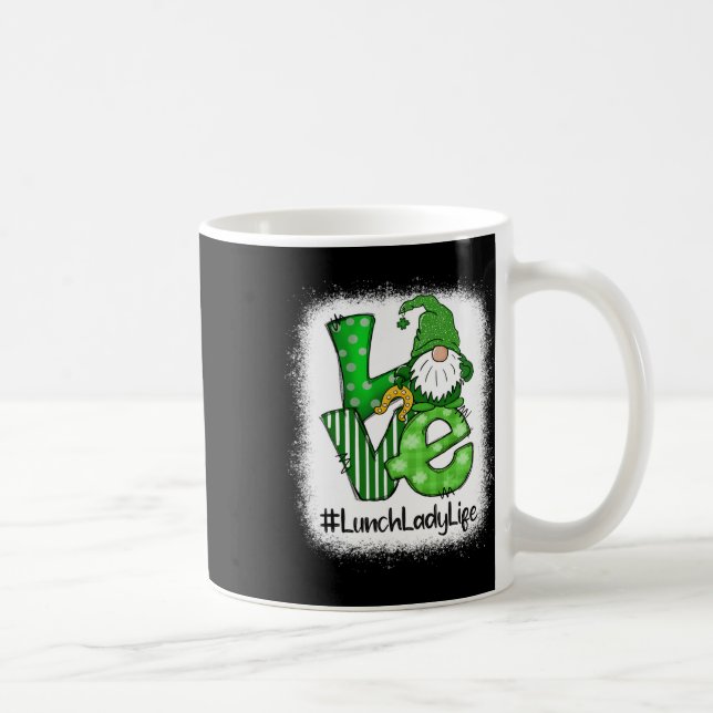 Lunch Lady Love St Patricks Day passender Gnom Sha Kaffeetasse (Rechts)