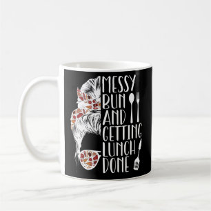 Lunch Lady Messy Bun Cafeteria Worker Kaffeetasse