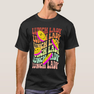 Lunch Lady Retro Lächeln Gesicht zurück zu Schule T-Shirt