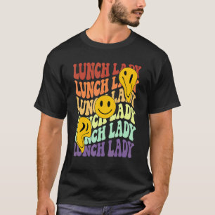 Lunch Lady Retro Lächeln Gesicht zurück zu Schule T-Shirt
