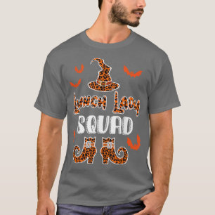 Lunch Lady Squad Leopard Hexenhut Halloween Lun T-Shirt