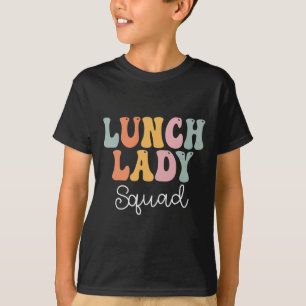 Lunch Lady Squad Retro Groovy Vintag erster Tag T-Shirt