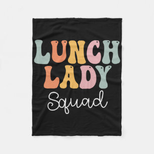 Lunch Lady Squad Retro Groovy Vintage Erster Schul Fleecedecke