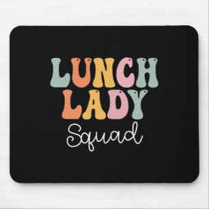 Lunch Lady Squad Retro Groovy Vintage Erster Schul Mousepad