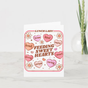 Lunch Lady Valentinstag Retro Süße Cafeteria Schür Karte