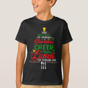 Lunch Lady Weihnachten Xmas Schulcafeteria Mittage T-Shirt