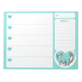 Lunch-Planer für das Schwimmen am Fluss Otter Scho Notizblock