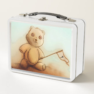 Lunchbox aus Vintagem Metall - Teddy