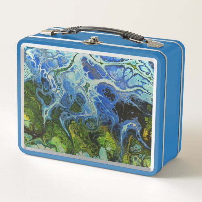Lunchbox mit Bio Grün und Blau (Vorderseite)