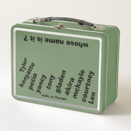 LUNCHBOX mit/Unisex-Namen /ZAZZLE MMETROPOLIM