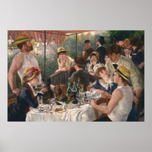 Luncheon Boating Party - Renoir Malerei Poster (Vorne)