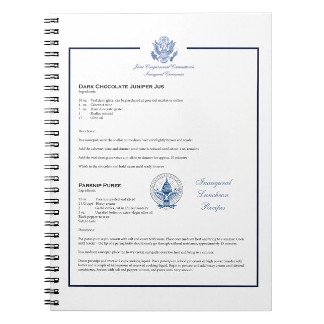 Luncheon Rezept Chocolate Jus Puree Notizblock (Vorderseite)