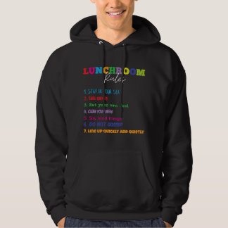 Lunchroom-Regeln Lustige Schulcafeteria und Mittag Hoodie