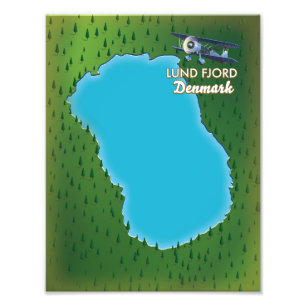 Lund Fjord Denmark Karte Fotodruck