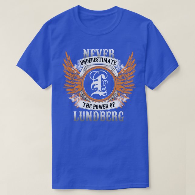 Lundberg Name Shirt nie unterschätzen Power (Design vorne)