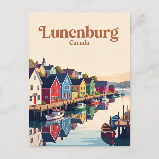 Lunenburg-Wasserfront Kanada Postkarte (Vorderseite)