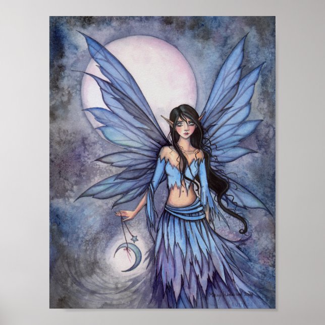 Lunetta Moon Fairy Fantasy Art Poster (Vorne)