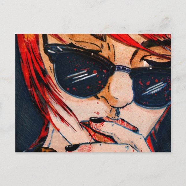 Lunettes Noires Postkarte (Vorderseite)