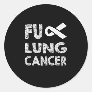 Lung Cancer Awareness Pearl Ribbon Runder Aufkleber