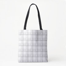 Lung Cancer Awareness Plaid Tote, White Ribbon